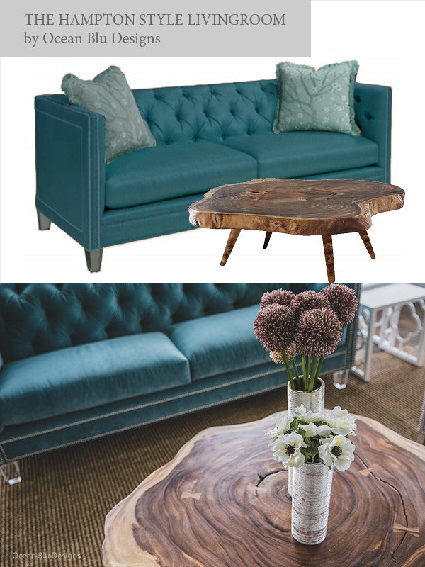 The Hampton Style Living Room Designed by Ocean Blu
