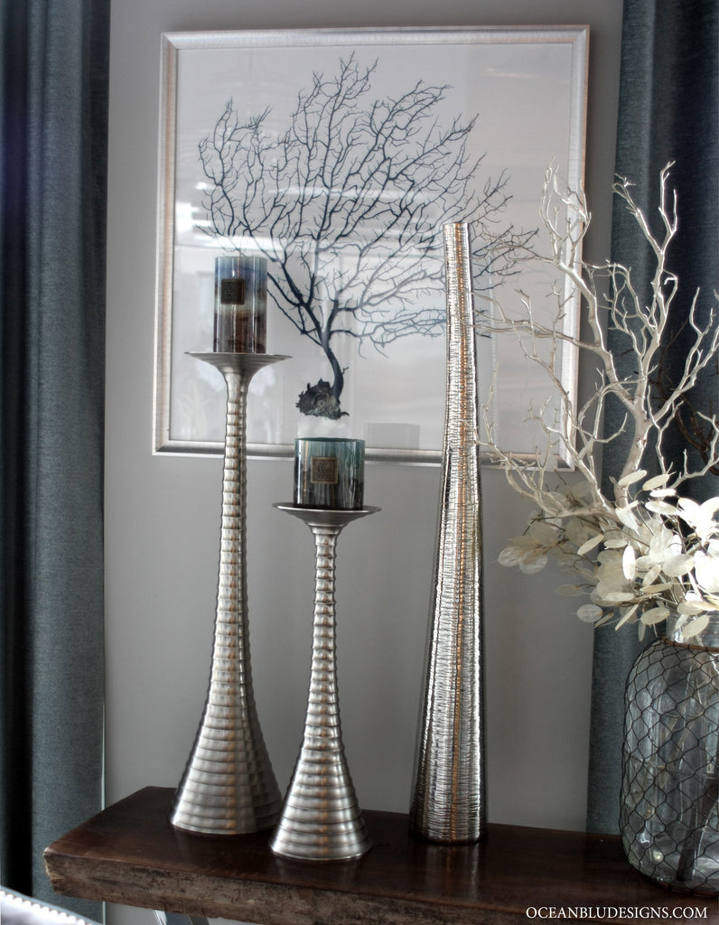 Coastal Designs - Navy Coral Framed Wall Art