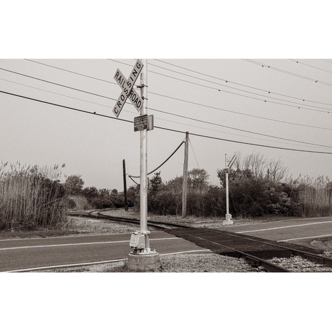 Railroad, Montauk - Black & White - Premium Collection