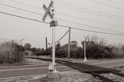 Railroad, Montauk - Black & White - Classic Collection