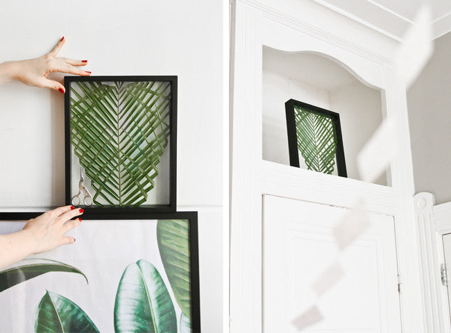 DIY Projects: Framed Floating Palm Leaf Art