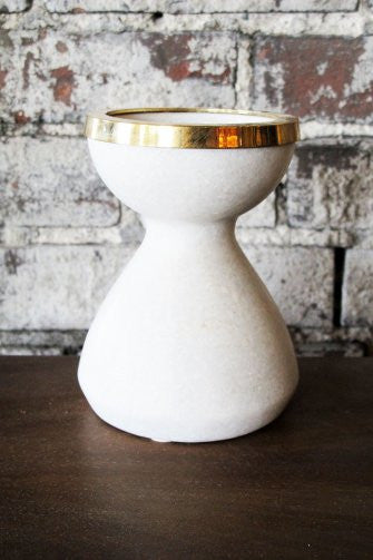 Classy Marble and Gold Candle Stand