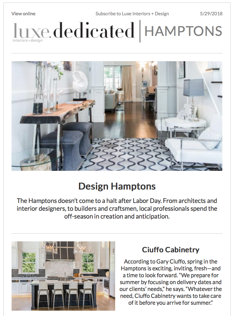 Design Hamptons Issue | Luxe Magazine 2018
