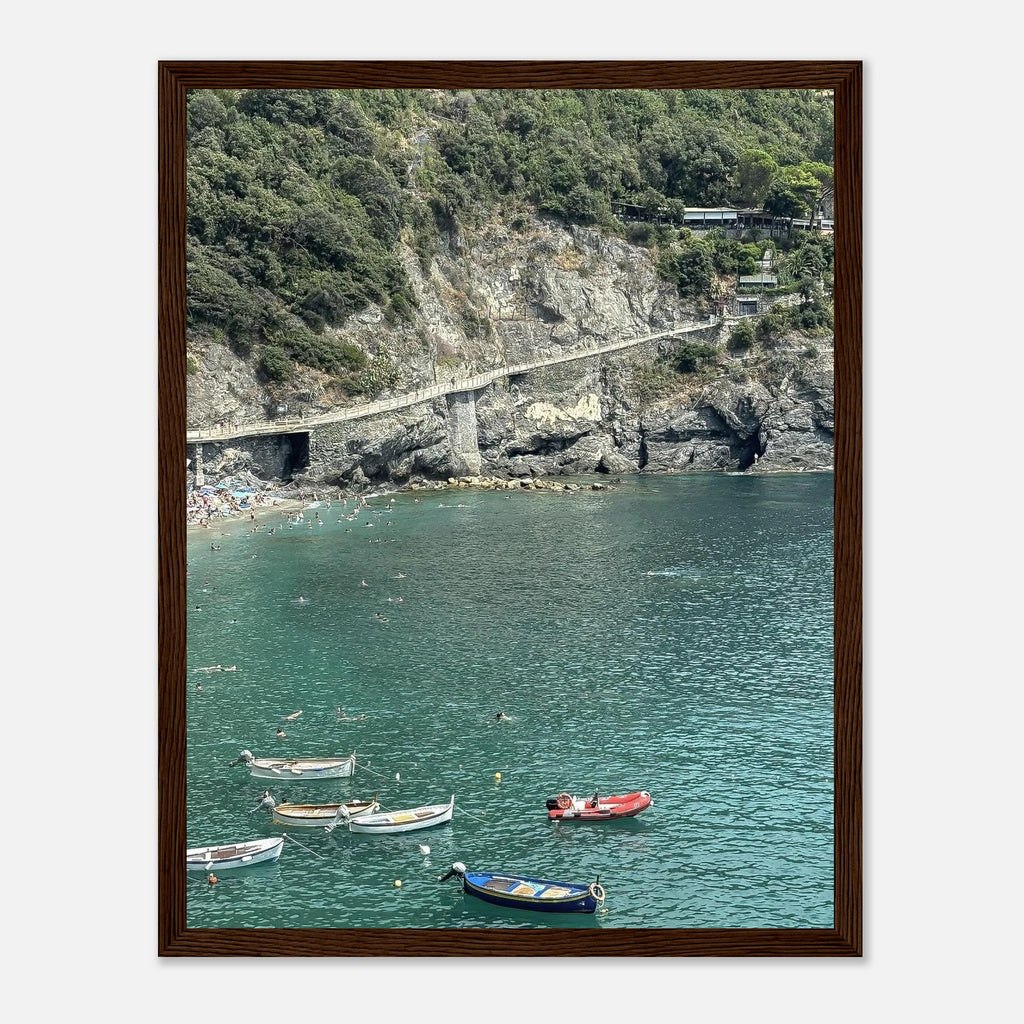 Classic Matte Paper Wooden Framed Poster - Monterosso al Mare Italy