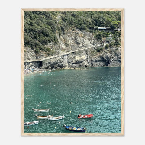 Classic Matte Paper Wooden Framed Poster - Monterosso al Mare Italy