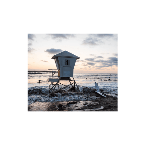 Ocean Beach & Surfers, San Diego, CA - Premium Acrylic or Metal Wall Art Collection