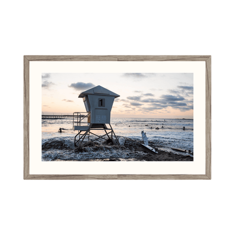 Ocean Beach & Surfers, San Diego, CA - Classic Wall Art Collection