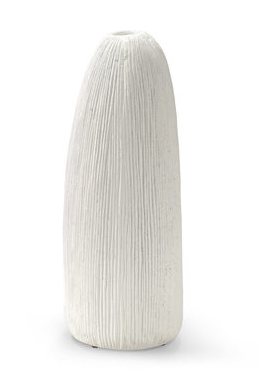 White Limestone White Vase - Tall