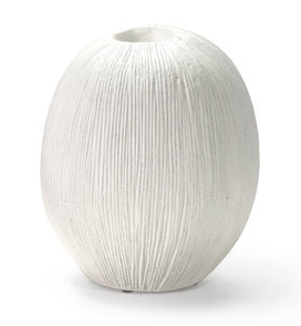 White Limestone White Vase - Large