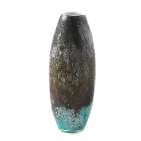 LAVA 15" Earth Tones Turquoise Vase