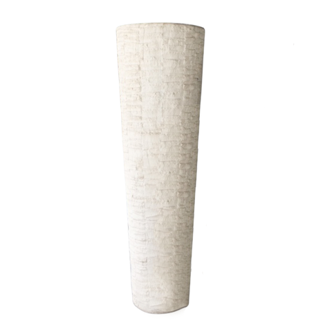 Palmera Natural Stonecast Decorative Floor Vase / Faux Plant Planter - Large / Tall